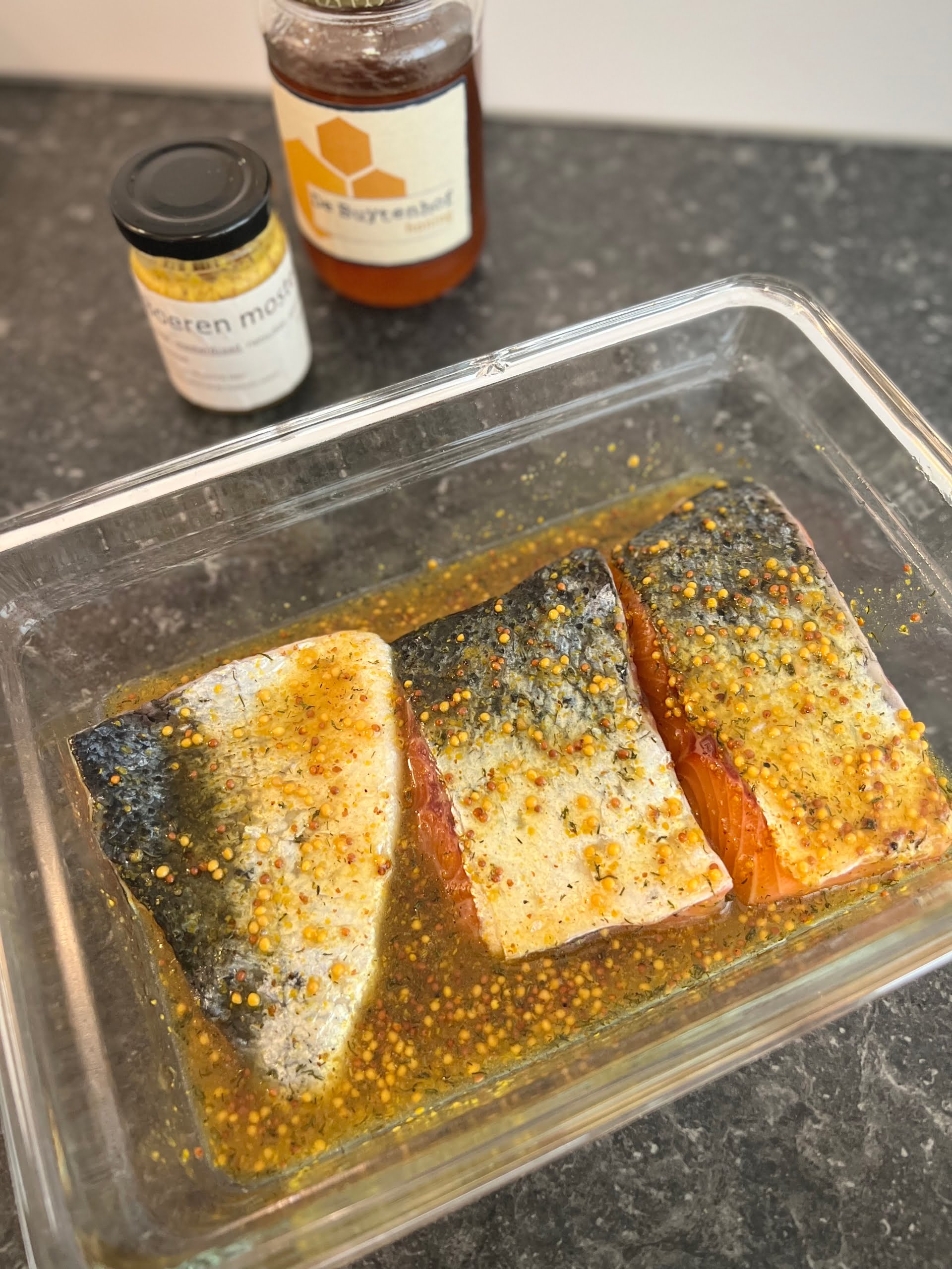 Faithlovesfood.nl - Zalm in honing-mosterd saus